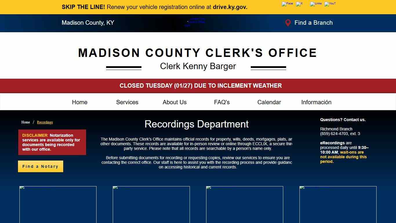 Recordings Madison County Clerk's Office